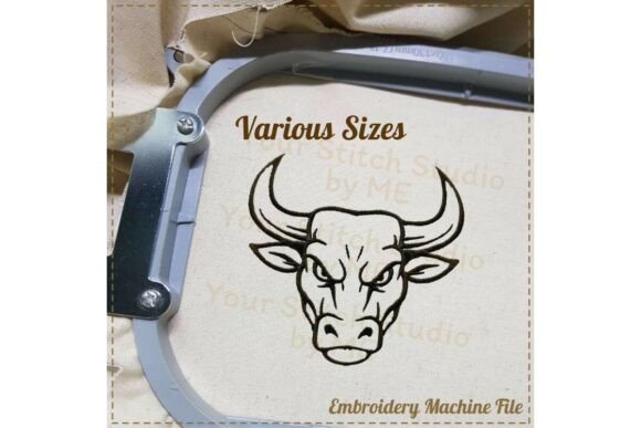 Bull Embroidery Design- Mascot School Review