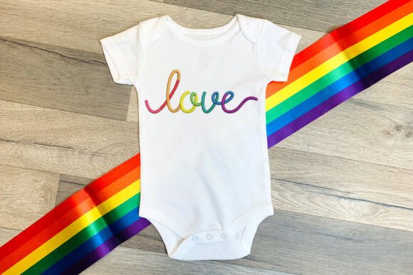 Cursive Rainbow Love Embroidery Review
