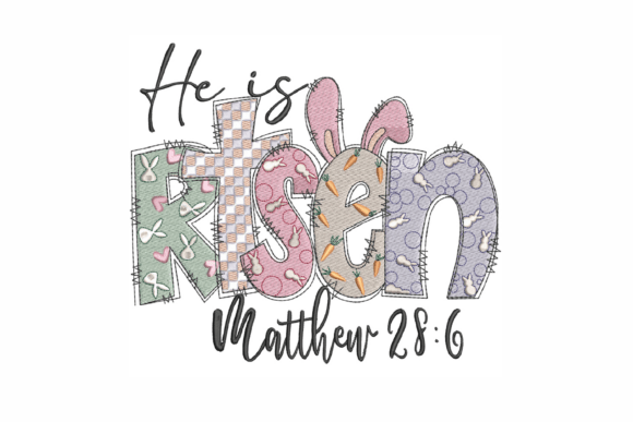 He is Risen Embroidery Design, Easter Review