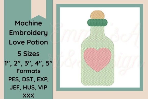 Love Potion Bottle Machine Embroidery Review