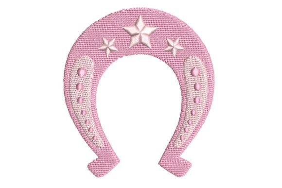 Pink Disco Cowgirl Horseshoe Embroidery Design Review