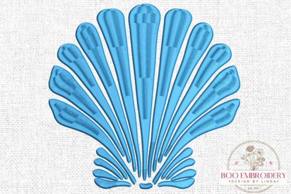 Shell Embroidery Design, Nautical Sea Review