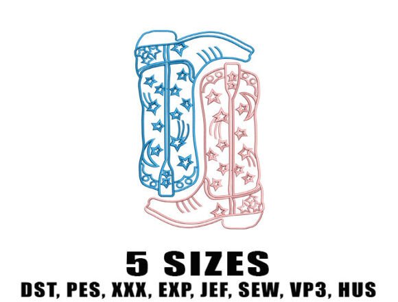 Star Cowboy Boots Embroidery Design Review