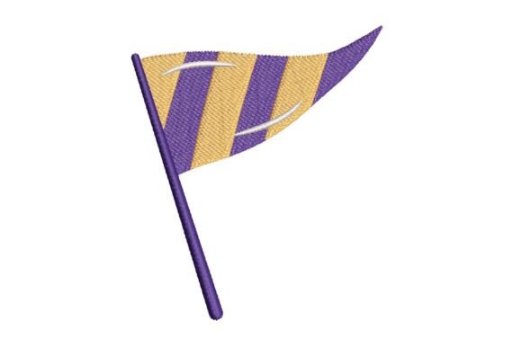 Striped Pennant Flag Embroidery Design Review