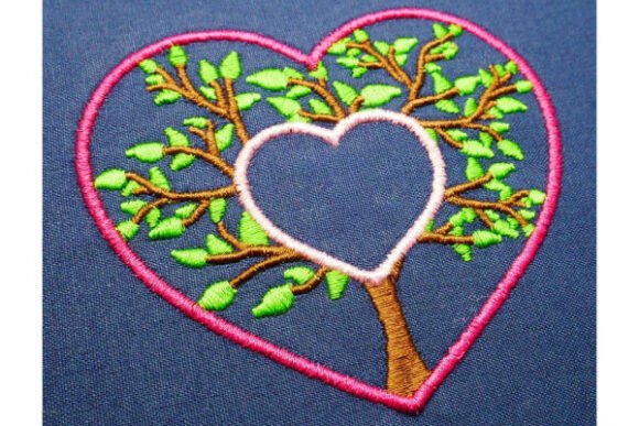 Tree Framed with Heart Embroidery Design Review